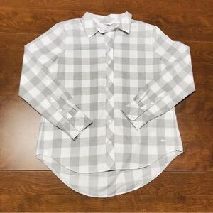 Vineyard vines Relaxed Fit Long Sleeve Flannel Button Down Shirt Women's Size 4